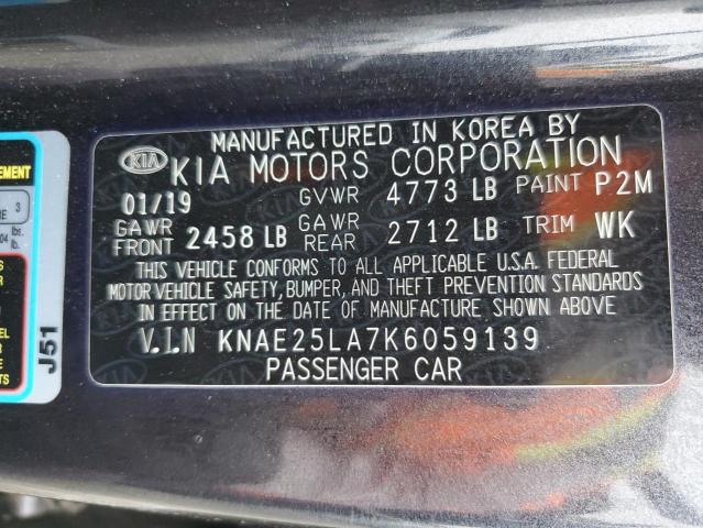 2019 KIA STINGER PR KNAE25LA7K6059139