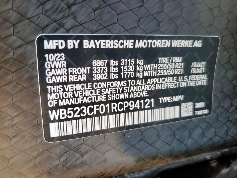 2024 BMW IX XDRIVE5 WB523CF01RCP94121