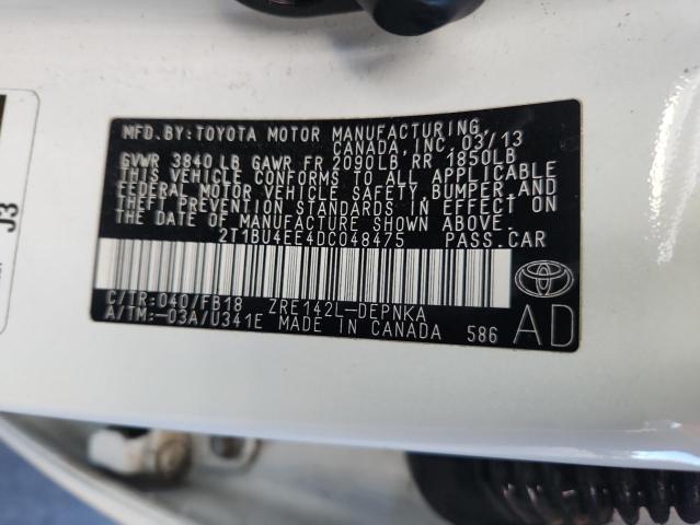 2013 TOYOTA COROLLA BA #3292740587