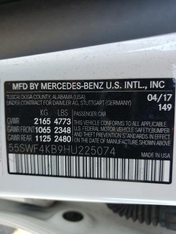 2017 MERCEDES-BENZ C 300 4MAT 55SWF4KB9HU225074