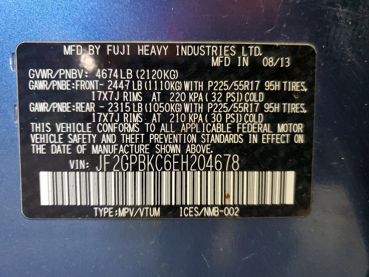 SUBARU XV 2.0I HYBRID TOURING