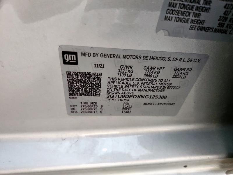 2022 GMC SIERRA SLE #3293430430