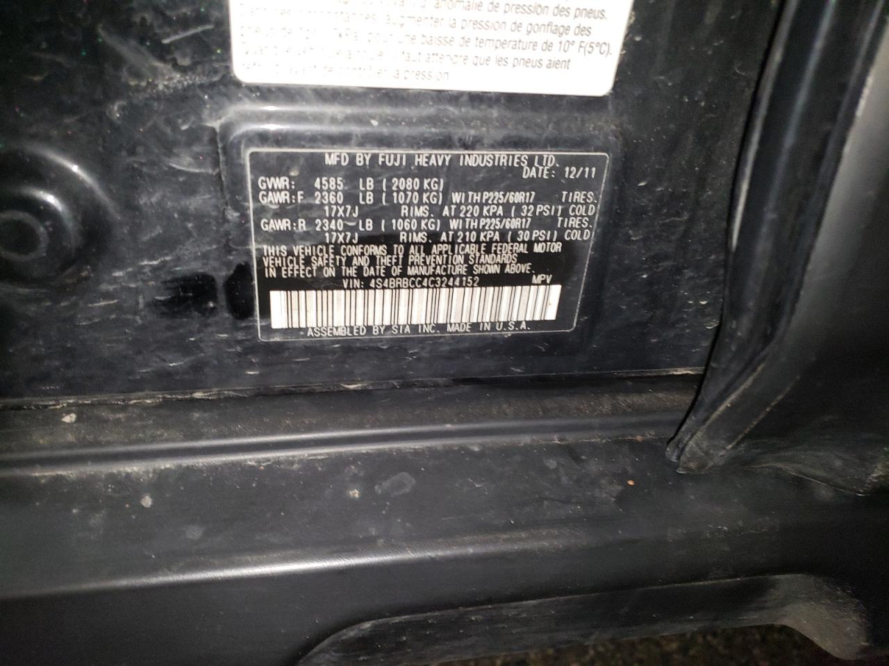 SUBARU OUTBACK 2.5I PREMIUM