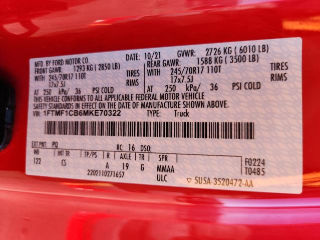 2021 FORD F150 #3309778837