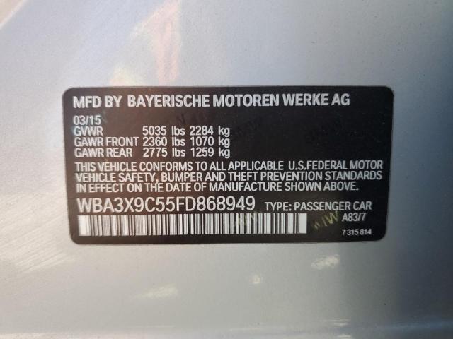 2015 BMW 335 XIGT WBA3X9C55FD868949