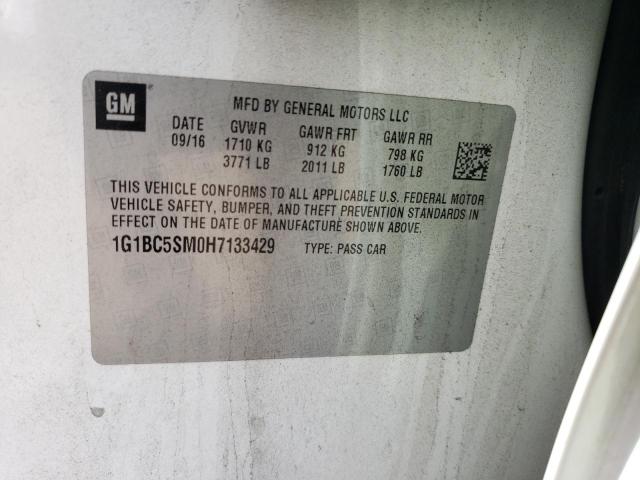 2017 CHEVROLET CRUZE LS 1G1BC5SM0H7133429