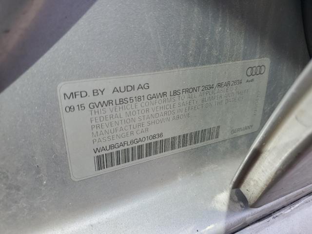 2016 AUDI S4 PREMIUM WAUBGAFL6GA010836