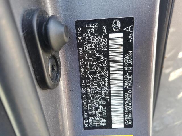 2016 LEXUS CT 200 JTHKD5BH4G2275963