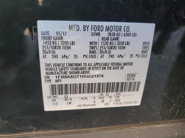 2017 FORD EXPLORER SPORT - 1FM5K8GT1HGD21574