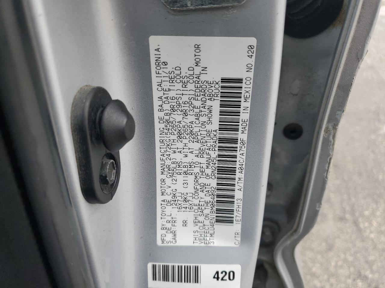 TOYOTA TACOMA DOUBLE CAB