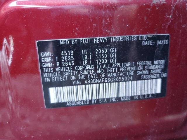 2016 SUBARU LEGACY 2.5 4S3BNAF66G3055024
