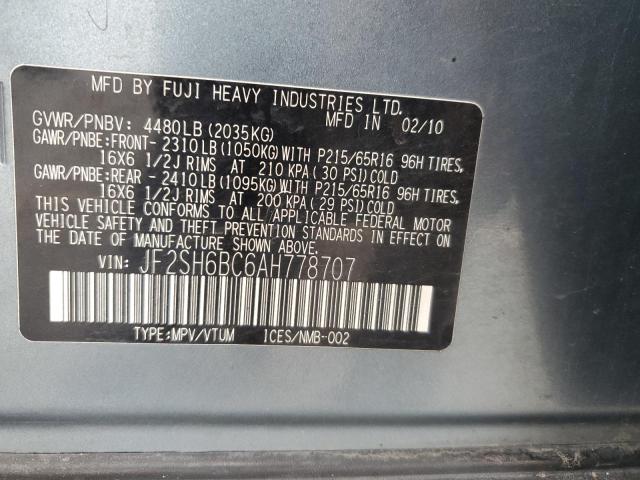 2010 SUBARU FORESTER X #3276403710