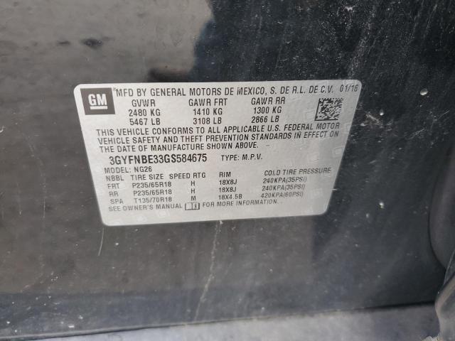 2016 CADILLAC SRX LUXURY 3GYFNBE33GS584675