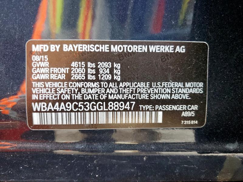 2016 BMW 428 I GRAN WBA4A9C53GGL88947