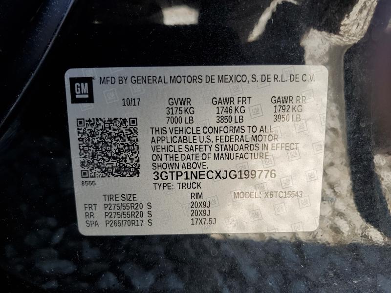 2018 GMC SIERRA C15 - 3GTP1NECXJG199776