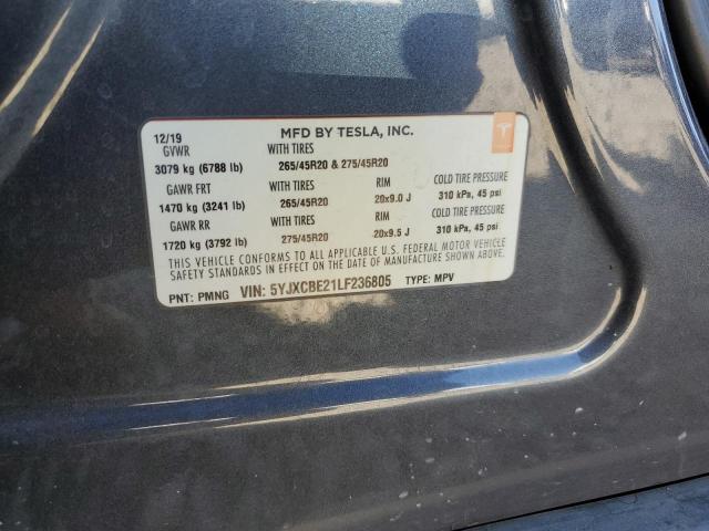 2020 TESLA MODEL X - 5YJXCBE21LF236805