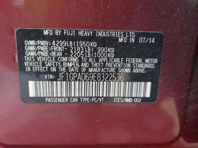 2014 SUBARU IMPREZA PR - JF1GPAD69E8322536