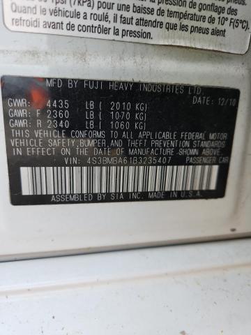 2011 SUBARU LEGACY 2.5 - 4S3BMBA61B3235407