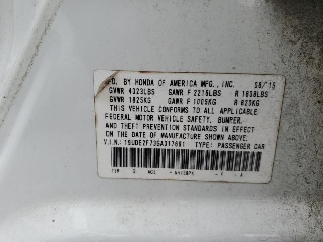 2016 ACURA ILX PREMIUM 19UDE2F73GA017691