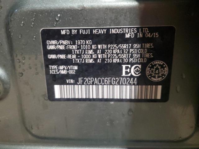 2015 SUBARU XV CROSSTR - JF2GPACC6FG270244