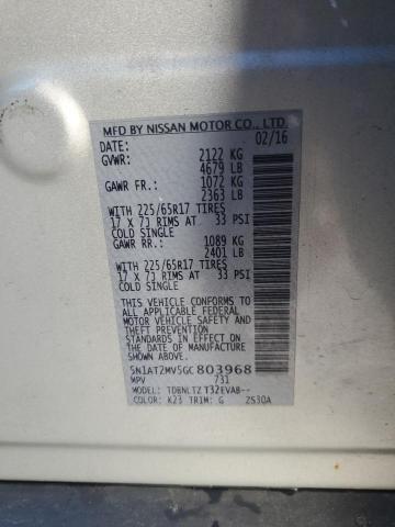 2016 NISSAN ROGUE S 5N1AT2MV5GC803968