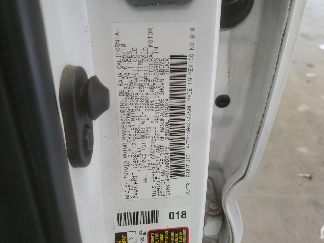 TOYOTA TACOMA DOUBLE CAB PRERUNNER LONG BED