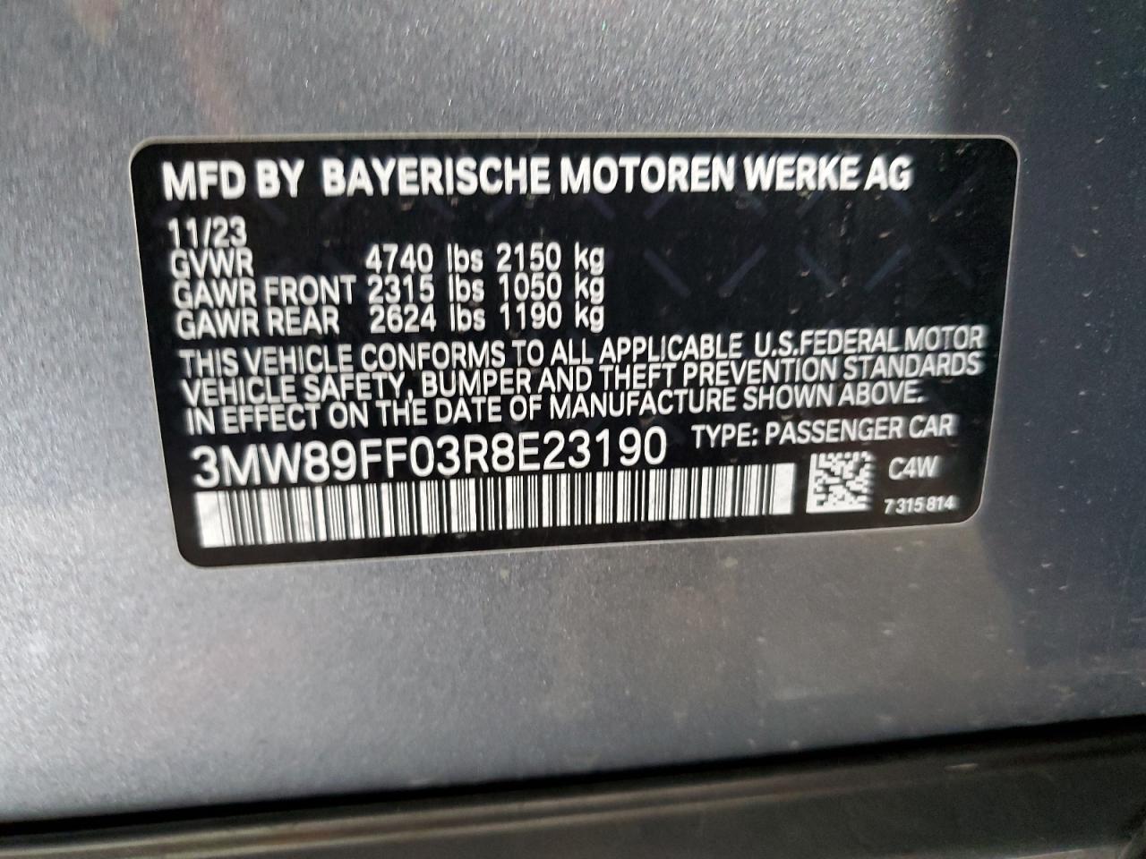 Lot #3301986428 2024 BMW 330XI