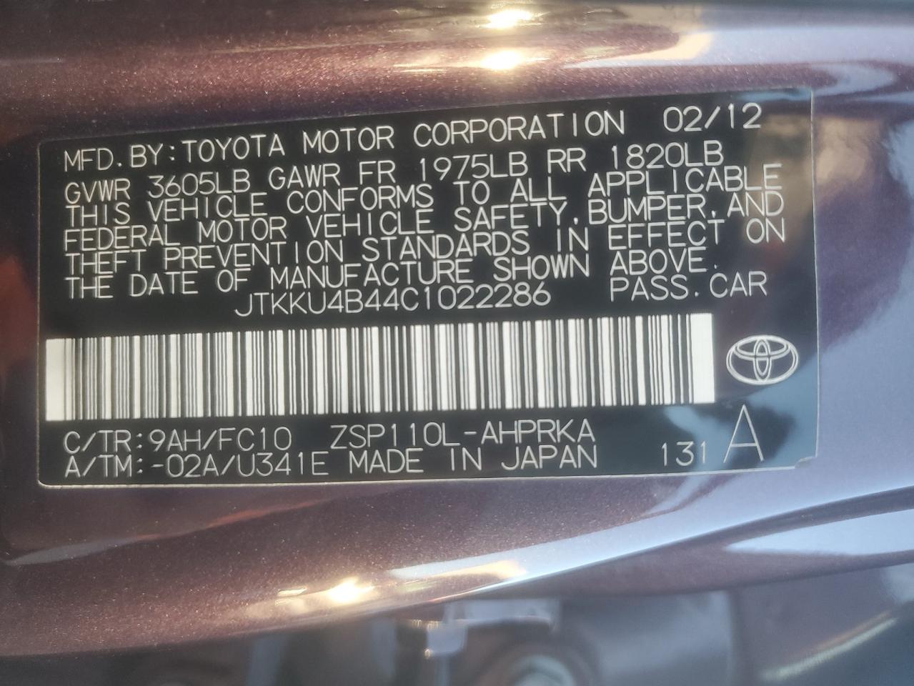 TOYOTA SCION XD