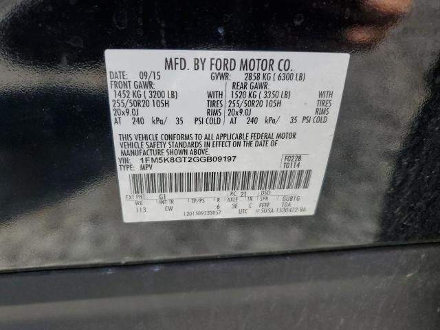 2016 FORD EXPLORER S - 1FM5K8GT2GGB09197