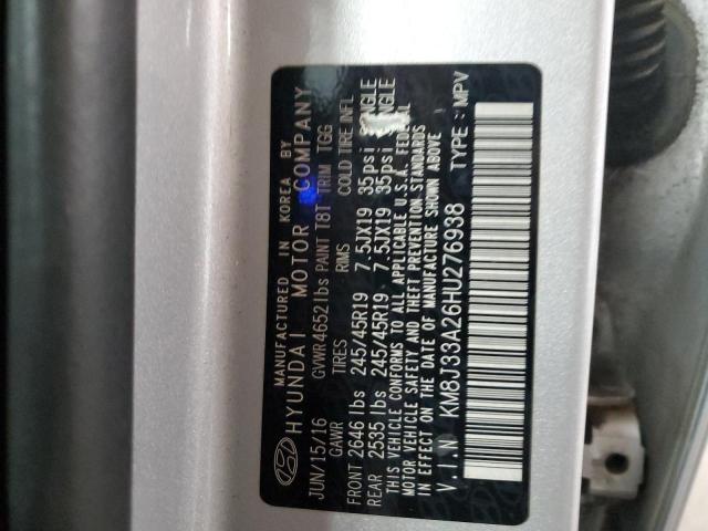 2017 HYUNDAI TUCSON LIM KM8J33A26HU276938