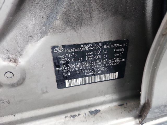 2016 HYUNDAI ELANTRA SE - 5NPDH4AE3GH758228