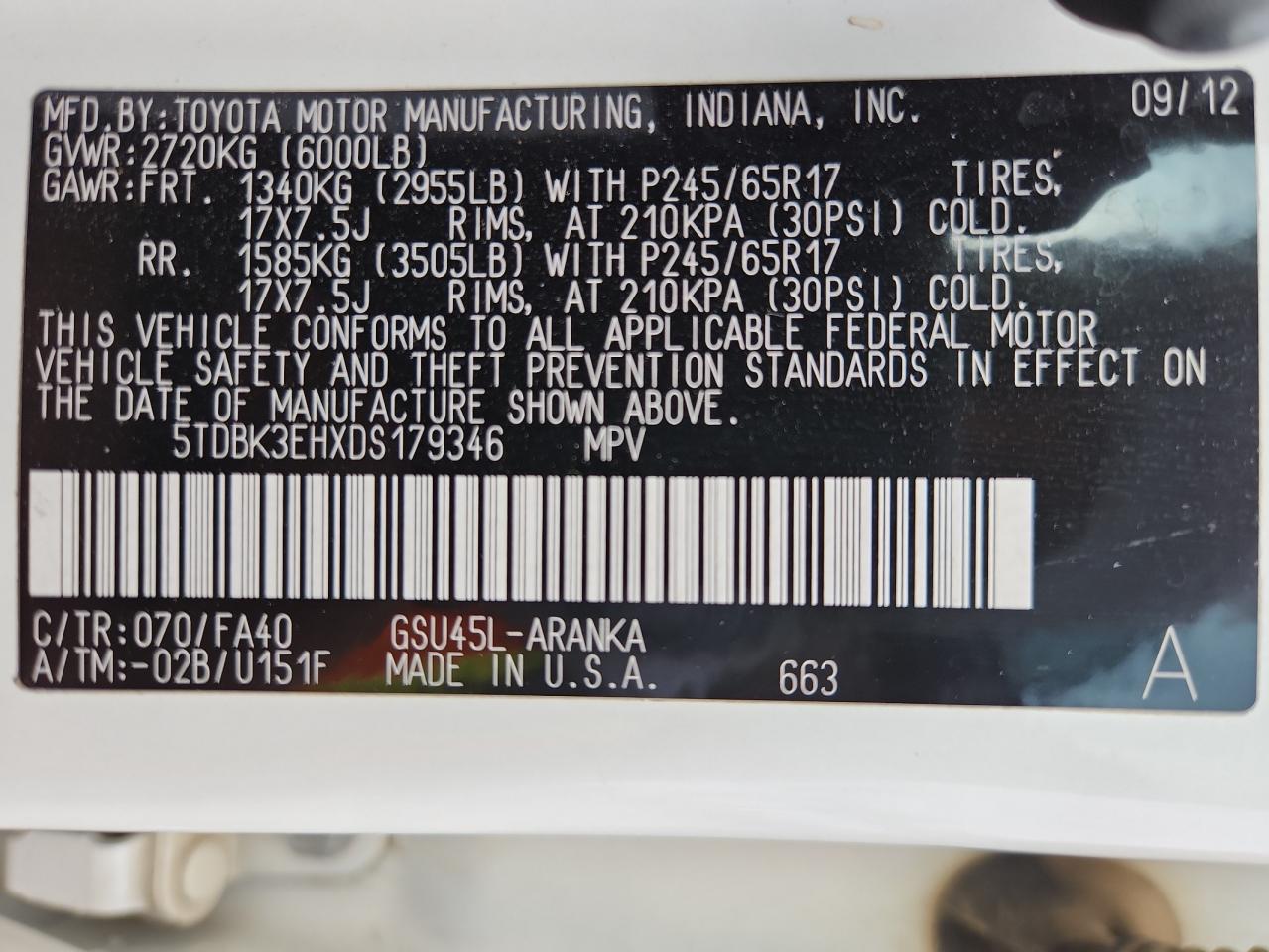 TOYOTA HIGHLANDER BASE