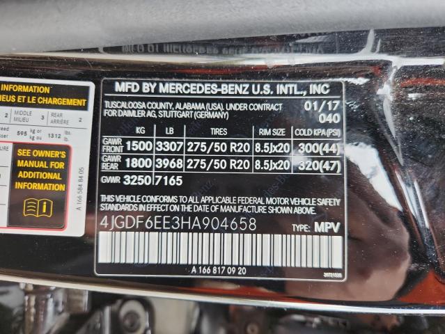 2017 MERCEDES-BENZ GLS 450 4M - 4JGDF6EE3HA904658