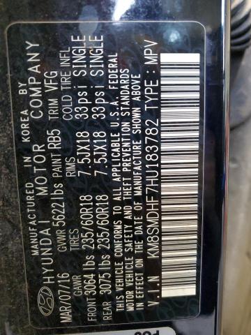 2017 HYUNDAI SANTA FE S - KM8SMDHF7HU183782