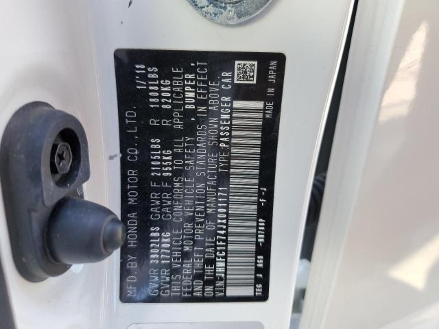 2018 HONDA CIVIC EXL JHMFC1F74JX001171