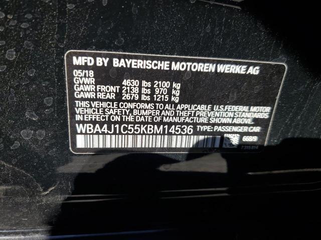2019 BMW 430I GRAN WBA4J1C55KBM14536