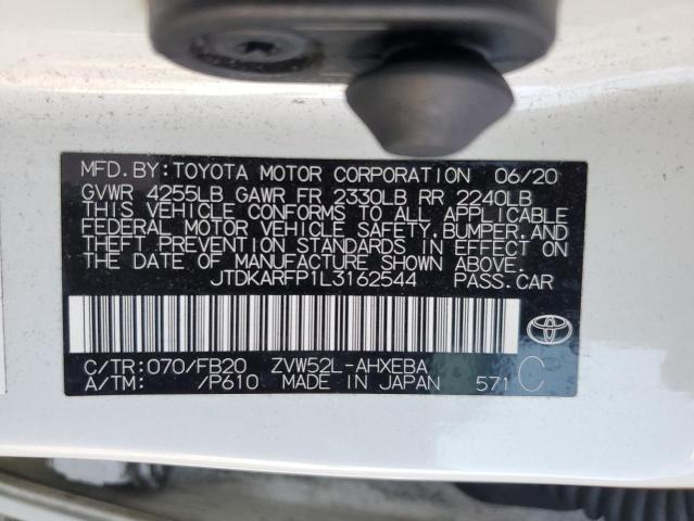 2020 TOYOTA PRIUS PRIM - JTDKARFP1L3162544