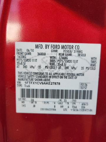 2010 FORD F150 SUPER - 1FTFX1CV9AKE27878