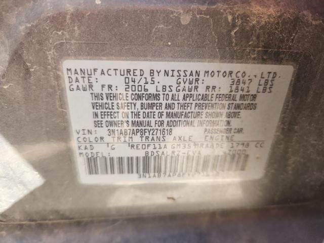 2015 NISSAN SENTRA S 3N1AB7AP8FY271618