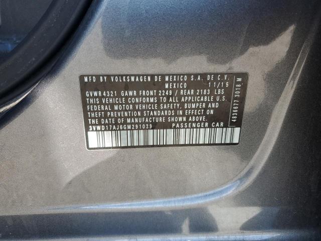 2016 VOLKSWAGEN JETTA SPOR - 3VWD17AJ6GM291039