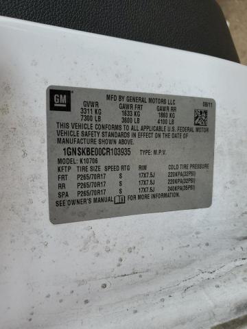 2012 CHEVROLET TAHOE K150 - 1GNSKBE00CR103935