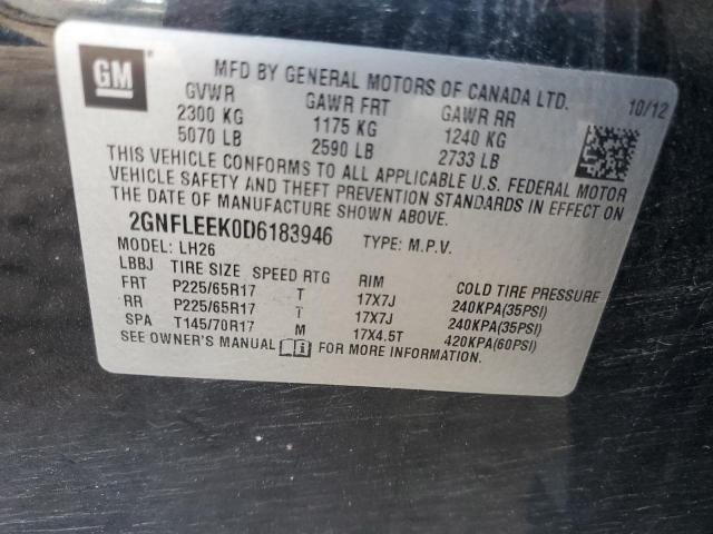 2013 CHEVROLET EQUINOX LT - 2GNFLEEK0D6183946