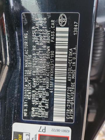 2017 TOYOTA CAMRY LE - 4T1BF1FK6HU317190