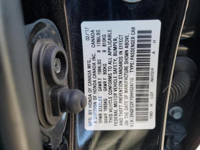 2017 HONDA CIVIC EX 2HGFC2F75HH524710