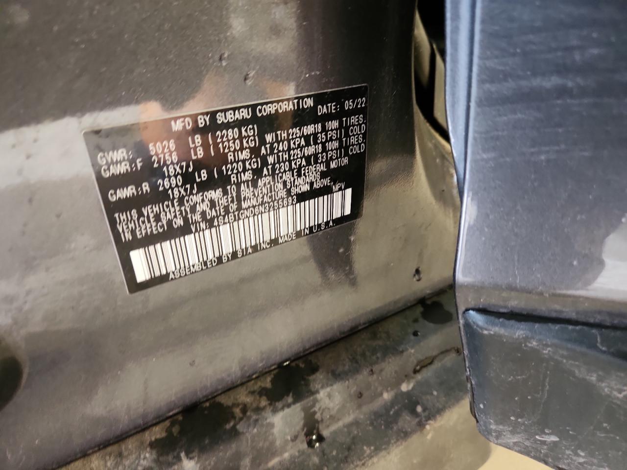 SUBARU OUTBACK LIMITED XT