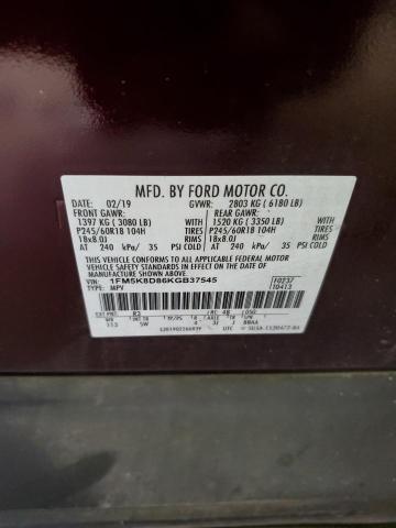 2019 FORD EXPLORER X #3296304515