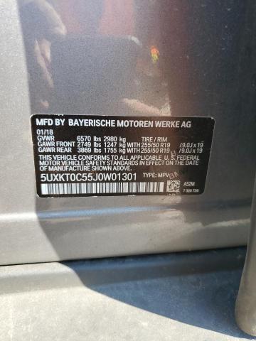 2018 BMW X5 XDR40E 5UXKT0C55J0W01301