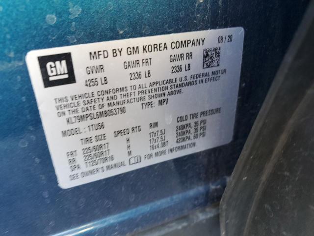 2021 CHEVROLET TRAILBLAZE - KL79MPSL6MB053790