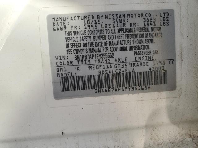 2015 NISSAN SENTRA S - 3N1AB7AP1FY355652