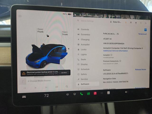 2023 TESLA MODEL 3 - 5YJ3E1EA3PF584024